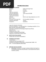 Informe Psicológico Caso Adolescente de Ingrid