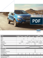 Ficha Técnica Ford EcoSport 2018