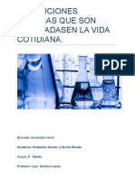 Disoluciones Químicas Que Son Empleadas en La Vida Cotidiana