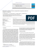 Microwave Assisted Rapid Byosinthesis of Stable Syntesis