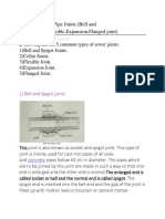 Types of Sewer Pipe Joints