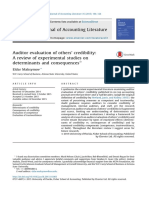 2015 Maksymov - Auditor Evaluation of Others' Credibility - A Review of Experimental Studies On Determinants and Consequences