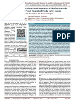 Influence of Antecedents On Consumer Attitudes Towards Functional Food Empirical Study in Sri Lanka