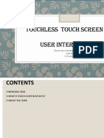 Touchless Touch Screen User Interface