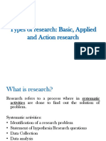 Types of Research: Basic, Applied and Action Research