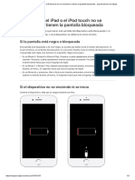 Si El Iphone, El Ipad o El Ipod Touch No Se Encienden o Tienen La Pantalla Bloqueada - Soporte Técnico de Apple