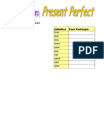 A. Infinitive Past Participle: Complete The Following Table