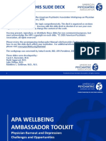 APA Well Being Ambassador Toolkit Challenges and Opportunities