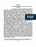 A Eclesiologia e o Problema Da Unidade e Diversidade