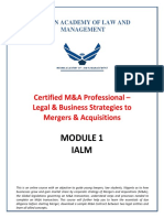 Certified M&A Professional - Legal & Business Strategies To Mergers & Acquisitions