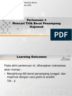 Pertemuan 3 Mencari Titik Berat Penampang Majemuk: Matakuliah: S0024/Mekanika Bahan Tahun: September 2005 Versi: 1/1