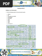 Learning Activity 3 Evidence: Let's Find Words!: at The Age of