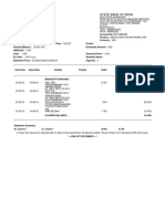 Statement of Account: State Bank of India