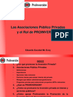 Asoc. Publico Privadas y El Rol de Proinversion