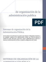 Sistemas de Organización de La Administración Publica