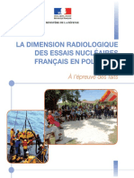 La Dimension Radiologique Des Essais Nucleaires Francais en Polynesie PDF