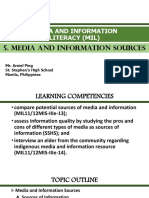 Media and Information Sources