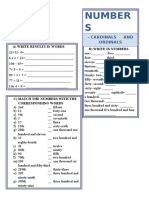 Number S: - Cardinals and Ordinals