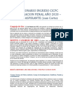 Cuestionario Ingreso Cicpc Investigacion Penal Año 2020 