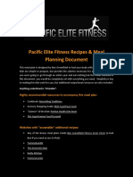 Pacific Elite Fitness Recipes and Meal Planning