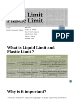 Liquid Limit and Plastic Limit