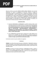 Acta de Terminacion de Mutuo Acuerdo de Contrato de Trabajo