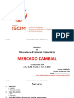 Iscim - Mercados e Produtos Financeiros - Oitava Aula de 08, 09 e 10 de Abril de 2019