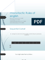 Phonotactic Rules in English