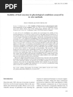 Stability In: of Feed Enzymes Conditions