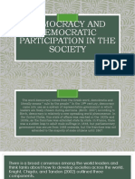 Democracy and Democratic Participation in The Society