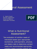 Nutritional Assessment: A. Yasmin Syauki Nutrition Department School of Medicine Hasanuddin University