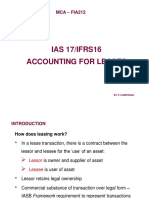 IAS 17/IFRS16 Accounting For Leases: MCA - FIA212