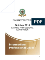 CIBN Examiners Report October 2016