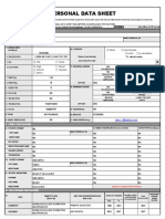 Personal Data Sheet