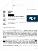 Felipe Vazquez Arrest Warrant Affidavit Signed - Redacted