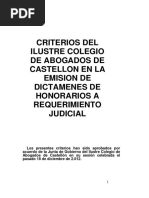 Criterios de Honorarios 2013