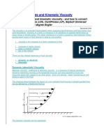 Dynamic, Absolute and Kinematic Viscosity