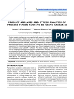 Product Analysis and Stress Analysis of Process Piping Routing by Using Caesar Ii