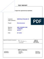 Test Report For Synchronous Machines