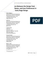 Connections Between The Design Tool, Design Attributes, and User Preferences in Early Stage Design