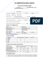 Itd Cementation India Limited: Application For Employment