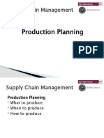 Supply Chain Management: Production Planning