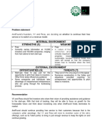 Internal Environment Strengths (S) Weaknesses (W) : Damirez, Von Eric A. 11891521