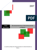 Deconcentration Decentralisation Maroc