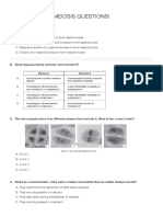 Meiosis Quiz + Markscheme