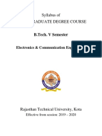 Syllabus of Undergraduate Degree Course: B.Tech. V Semester