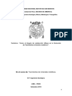 Influencia Del Angulo de Subduccion en La Mineralizacion