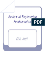 Review of Engineering Fundamentals: CIVL 4197