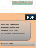 Ensayo Sobre Importancia Del Uso de Normas APA en Investigaciones