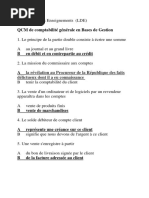 QCM de Comptabilité Générale 40 Questions 2012 Reponse Souligné